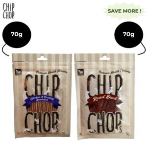 Chip Chops Roast Duck Strips and Chicken and Codfish Sandwich Dog Treats Combo - 70g+70g