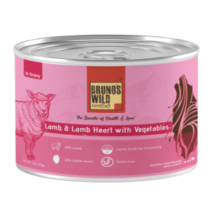 Bruno's Wild Essentials Lamb and Lambheart with Vegetable Dog Wet Food - 12x170g
