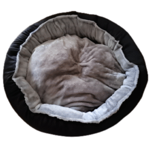 Fluffy's Kozi Pet Ultra Soft Ethnic Designer Polyster Filled Reversable Bed for Dogs and Cats (Black) - L