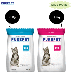 Purepet Ocean Fish and Tuna and Salmon Adult Cat Dry Food Combo - 2.8kg+2.8kg