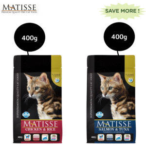 Farmina Matisse Chicken & Rice Adult and Salmon & Tuna Adult Cat Dry Food Combo - 400g+400g
