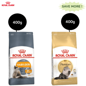 Royal Canin Hair & Skin Care and Persian Adult Cat Dry Food Combo - 400g+400g