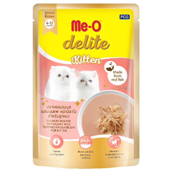 Me O Delite Salmon Moose Gravy Kitten Wet Food - 48x70g