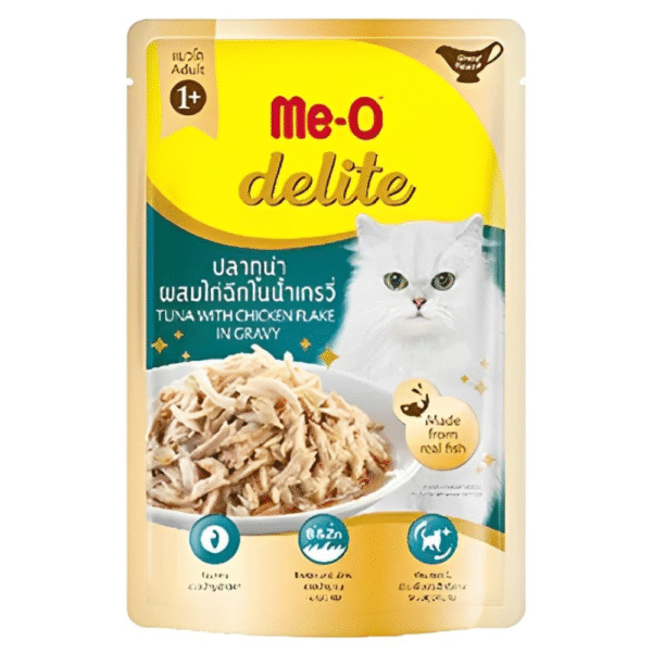 Me O Delite Tuna With Chicken Flake In Gravy Cat Wet Food - 48x70g