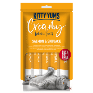 Kitty Yums Salmon & Skipjack Creamy Cat Treats - 5x15g
