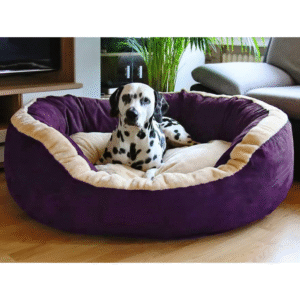 Fluffy's Luxurious Polyester Filled Soft Dual Colour Bed for Dogs and Cats (Purple) - XXL