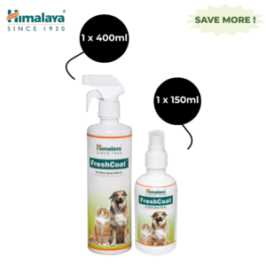 Himalaya Fresh Coat No Rinse Spray for Dogs and Cats Combo (Set of 2) - 150mL+400mL