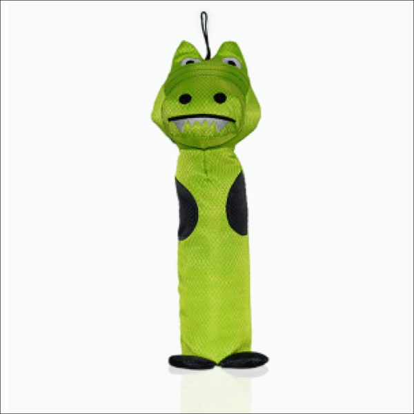 Basil Crunchy Crocodile Plush Toy for Dogs and Cats (Green) - 22x35cm