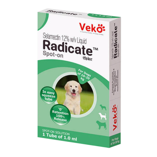 Veko Radicate Tick and Flea Control Spot On for Dogs (10 -20kg) - 10 -20kg