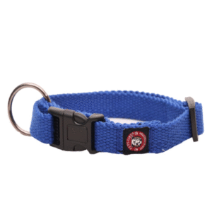 Pets Like Spun Polyester Clip Collar for Dogs (Blue) - L:17 -27in Neck