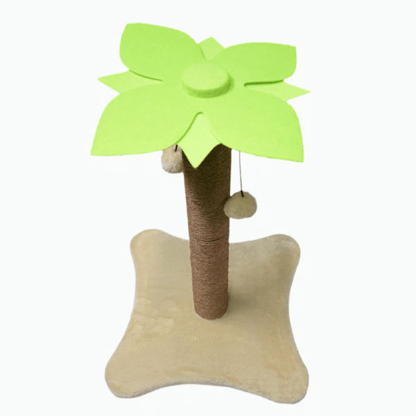 Basil Coconut Tree Toy for Kittens & Cats (Green/Brown) - 58x38x38cm
