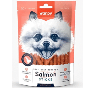 Wanpy Oven Roasted Salmon Stick Dog Treats - 100g