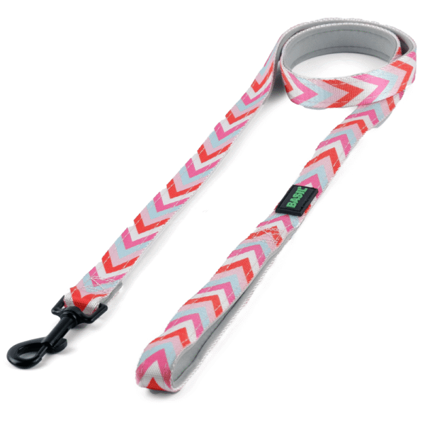 Basil Printed Leash for Dogs and Cats (Pink) - 25mm Width