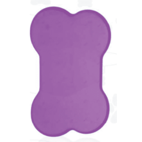 Basil Silicon Food Bowl Mat for Dogs and Cats (Magenta) - One Size