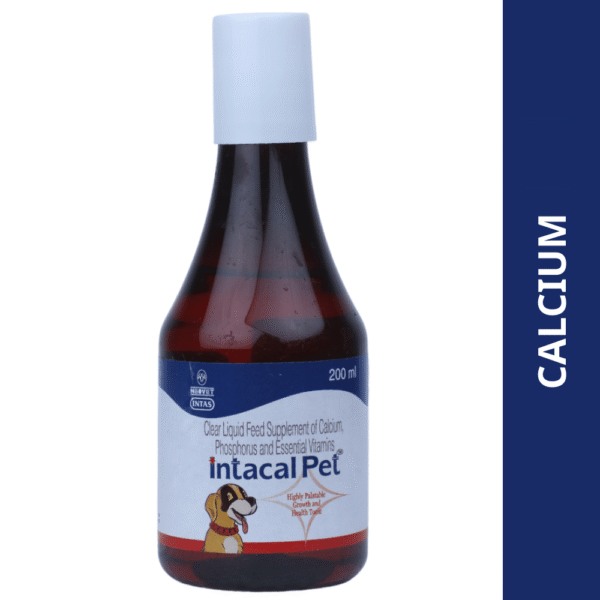 Intas Intacal Pet Calcium Supplement for Dogs and Cats - 200mL