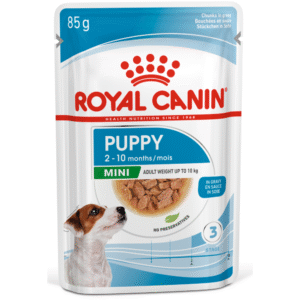 Royal Canin Mini Puppy Gravy Dog Wet Food - 2kg(Dry)+12x85g(Wet)