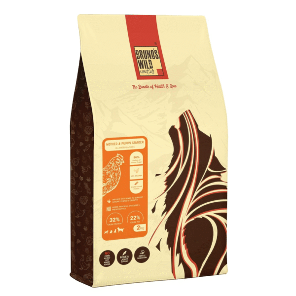 Bruno's Wild Essentials Mother and Puppy Starter Dog Dry Food - 2kg