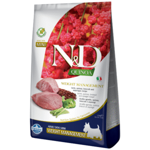 Farmina N&D Quinoa Lamb Weight Management Grain Free Adult Mini Dog Dry Food - 2.5kg