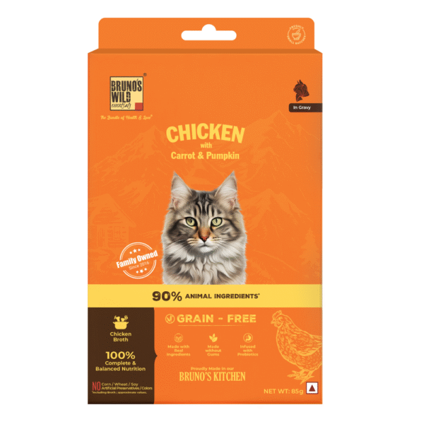 Bruno's Wild Essentials Chicken with Carrot & Pumpkin Cat Wet Food - 12x85g