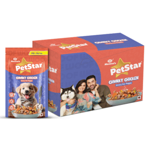 Mankind Petstar Chunky Chicken Gravy Puppy Dog Wet Food - 15x120g