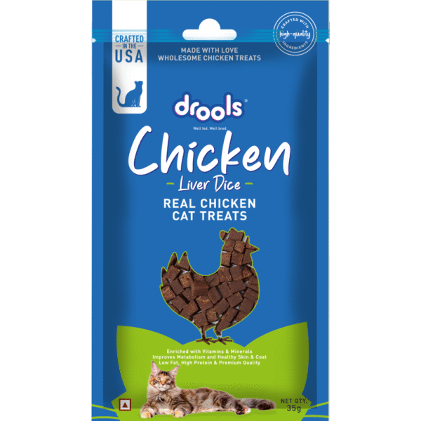 Drools Chicken Liver Dice Cat Treats - 3x35g