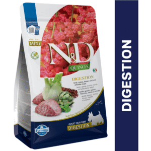 Farmina N&D Quinoa Lamb Mint & Fennel Digestion Grain Free Adult Mini Dry Dog Food - 2.5kg