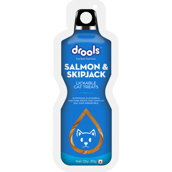 Drools Salmon & Skipjack Creamy Lickable Cat Treats - 15x30g