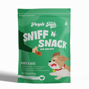 Purple Tails Honey and Oats Biscuits Dog Treat - 2x800g