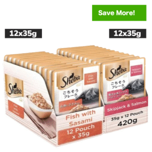 Sheba Fish with Sasami and Skipjack & Salmon Fish Mix Cat Wet Food Combo - 24x35g