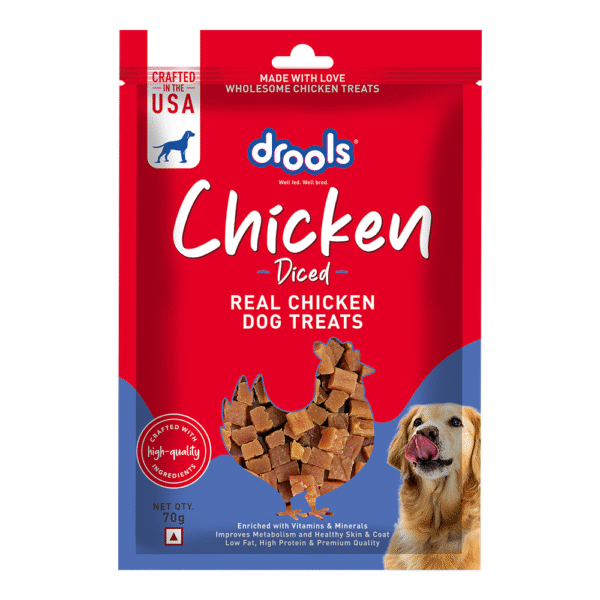 Drools Chicken Diced Dog Treats - 2x70g