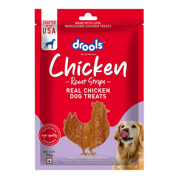 Drools Chicken Roast Strips Dogs Treats - 3x70g