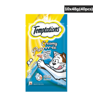 Temptations Creamy Purrrr ee Chicken & Tuna Cat Treats - 10x48g(40pcs)