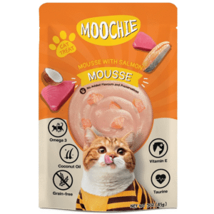 Moochie Mousse with Salmon Grain Free Cat Treats - 12x85g