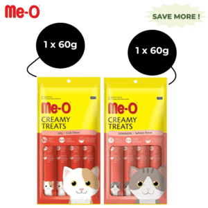 Me O Creamy Salmon and Crab Cat Treat Combo - 2x300g (40pcs)