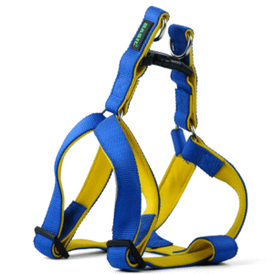 Basil Nylon Padded Adjustable Harness for Dogs (Blue) - L:20 -25in Chest