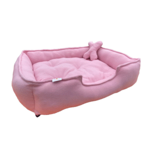 Fluffy's Luxurious Reversible Polyester Filled Bed for Dogs and Cats (Pink) - L