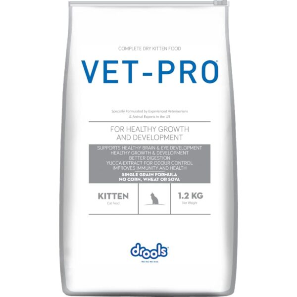 Drools VET PRO Kitten Dry Food - 2.4kg (2x1.2kg)