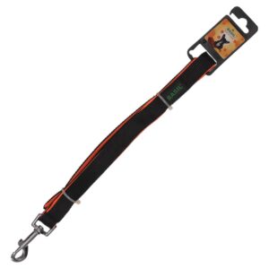 Basil Nylon Padded Leash for Dogs (Black) - L:25mm Width