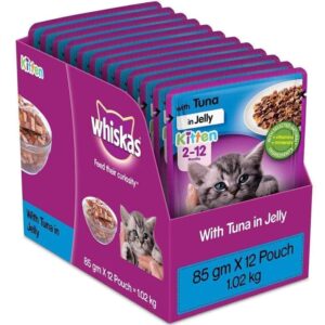 Whiskas Tuna in Jelly Kitten Cat Wet Food - 12x85g