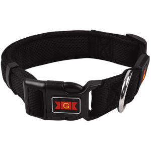Glenand Nylon Mesh Collar for Dogs (Black) - L:13 -22in Neck