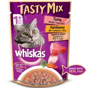 Whiskas Tuna with Kanikama And Carrot in Gravy Tasty Mix Adult Cat Wet Food - 112x70g