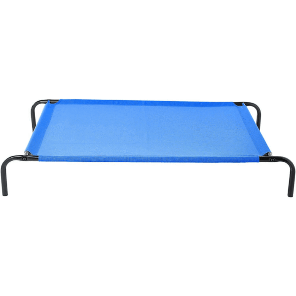 Fluffy's Pawsome Waterproof elevated Sides Camping Bed for Dogs (Blue) - M