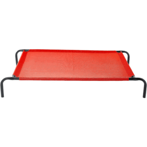 Fluffy's Pawsome Waterproof elevated Sides Camping Bed for Dogs (Red) - L