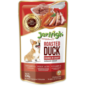 JerHigh Roasted Duck in Gravy Wet Dog Food - 120g