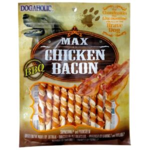 Dogaholic Max Barbeque Chicken Bacon Sticks Dog Treats - 10pcs
