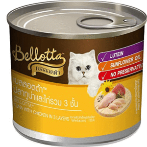 Bellotta Tuna with Chicken in 3 Layers Tinned Cat Wet Food - 24x185g