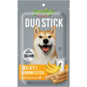 JerHigh Milky With Banana Duo Stick Dog Treats - 3x50g