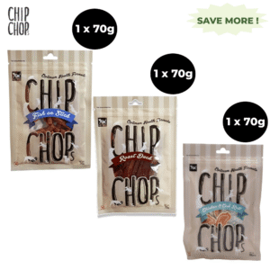 Chip Chops Fish on Stick, Roast Duck Strips and Chicken & Codfish Rolls Dog Treats Combo (3 x 70g) - 3x70g