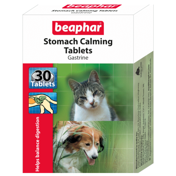 Beaphar Stomach Calming Gastrine Tablets for Cats and Dogs - 30 Tablets