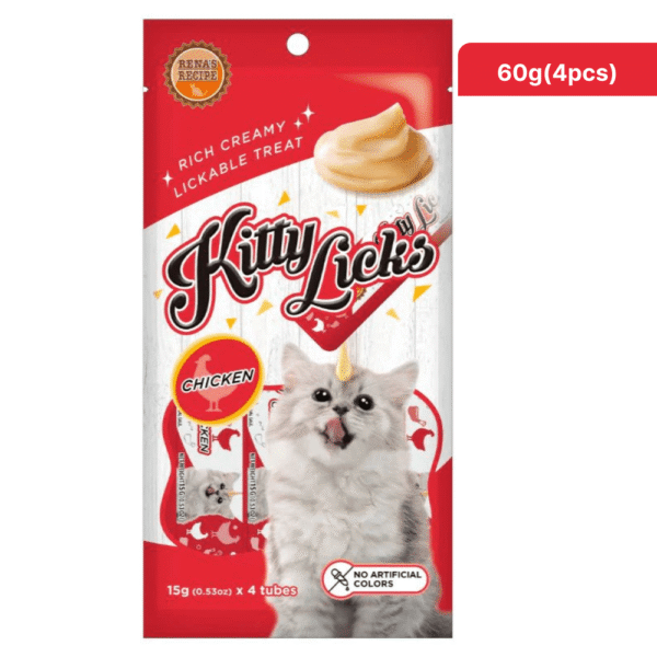 Kitty Licks Chicken Flavor Cat Treats - 12x60g(48pcs)